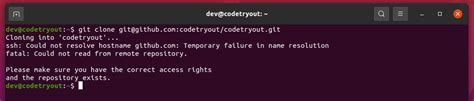 com Temporary failure in name resolution fatal Could not read from remote repository. . Wsl ssh could not resolve hostname github com temporary failure in name resolution
